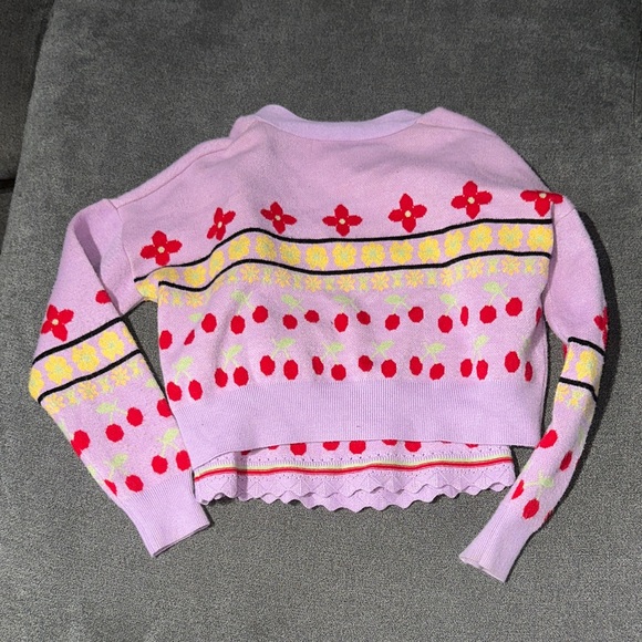 Hazel Moon Y2K 2PC! Lavender & Floral Top + Cardigan DUO SET (size: Medium) - Picture 12 of 13